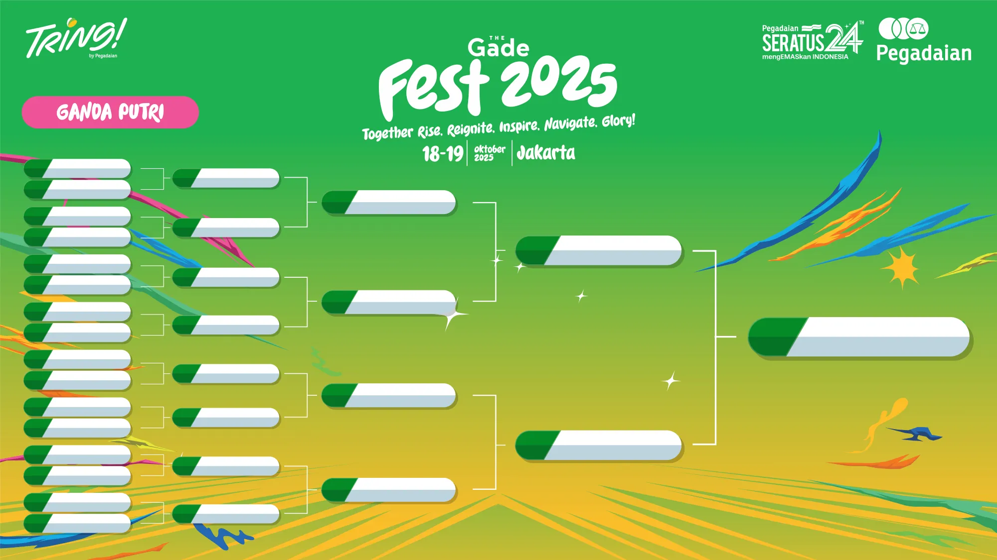 BRACKET BADMINTON GANDA PUTRI